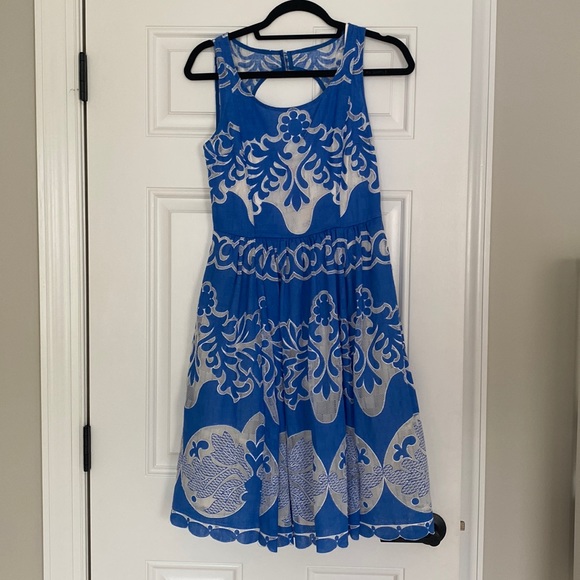 Anthropologie Blue and White Plenty by Tracy Reese Dress - Picture 2 of 9